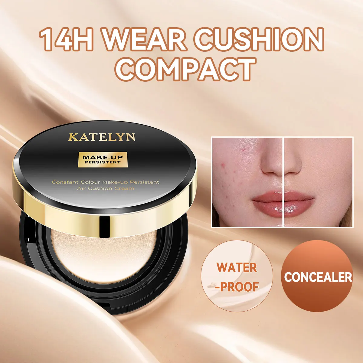 Face Foundation Liquid Moistur - Bb Cushion Korean recension och pris